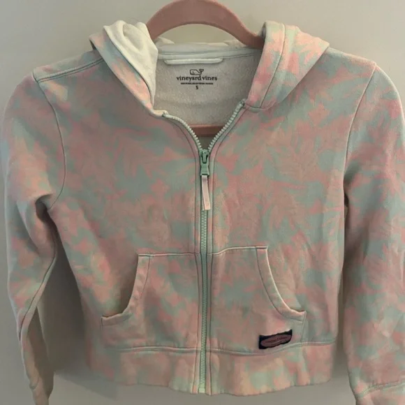 Girls Vineyard Vines Zip Up hoodie size small. - Picture 2 of 6